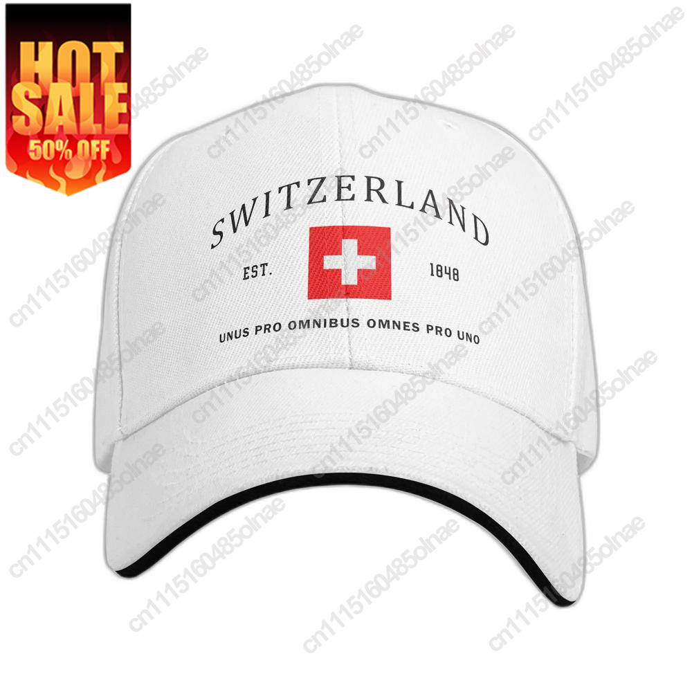Men'S Fashion With Hat - Персонализированная модная бейсболка с флагом Швейцарии,