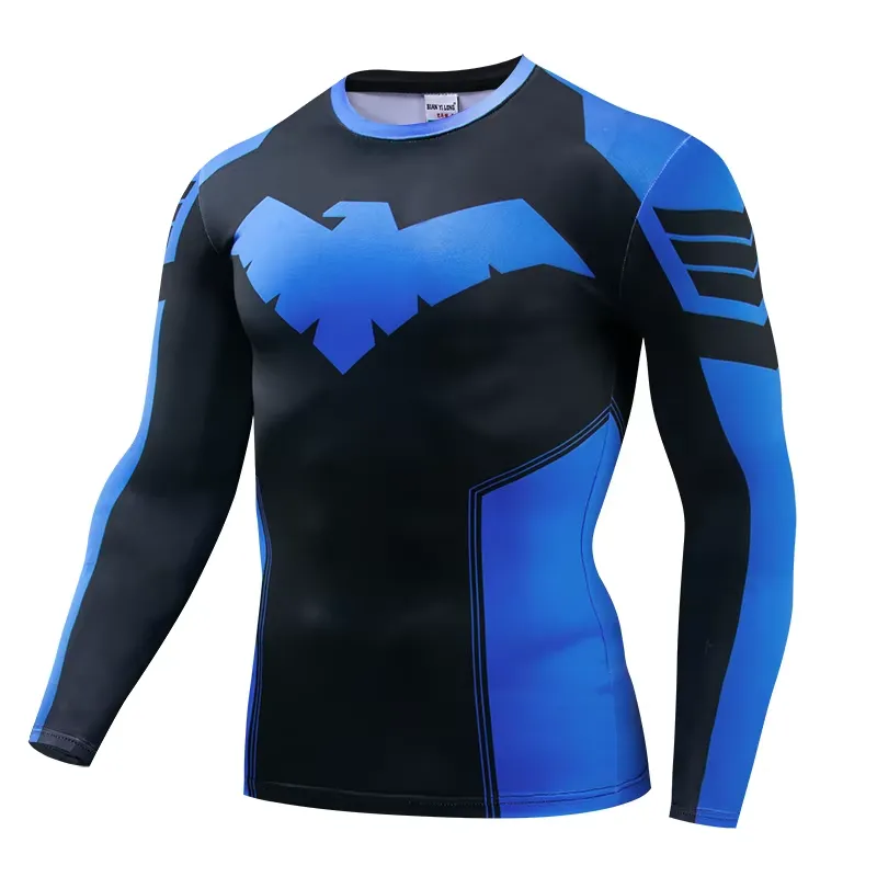 Mens Fashion Summer - Мужская компрессионная футболка Nightwing 2026 с