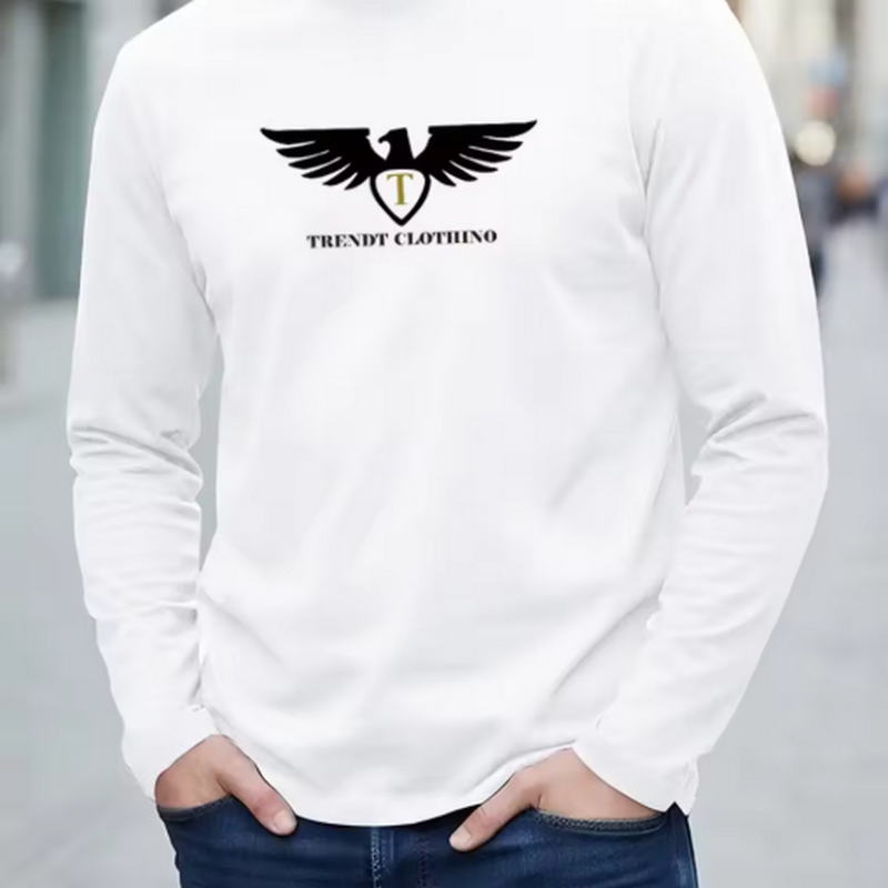 Men'S Fashion T Shirts - Новая футболка с длинными рукавами и
