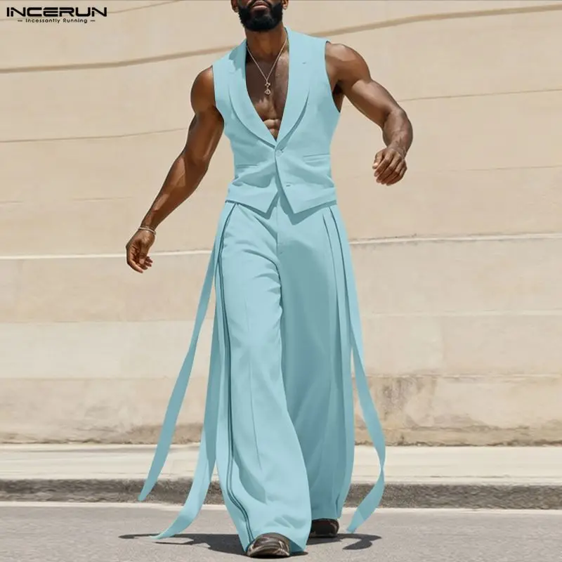 Мужской комплект INCERUN: одно – обзор и цена Mens Fashion Summer