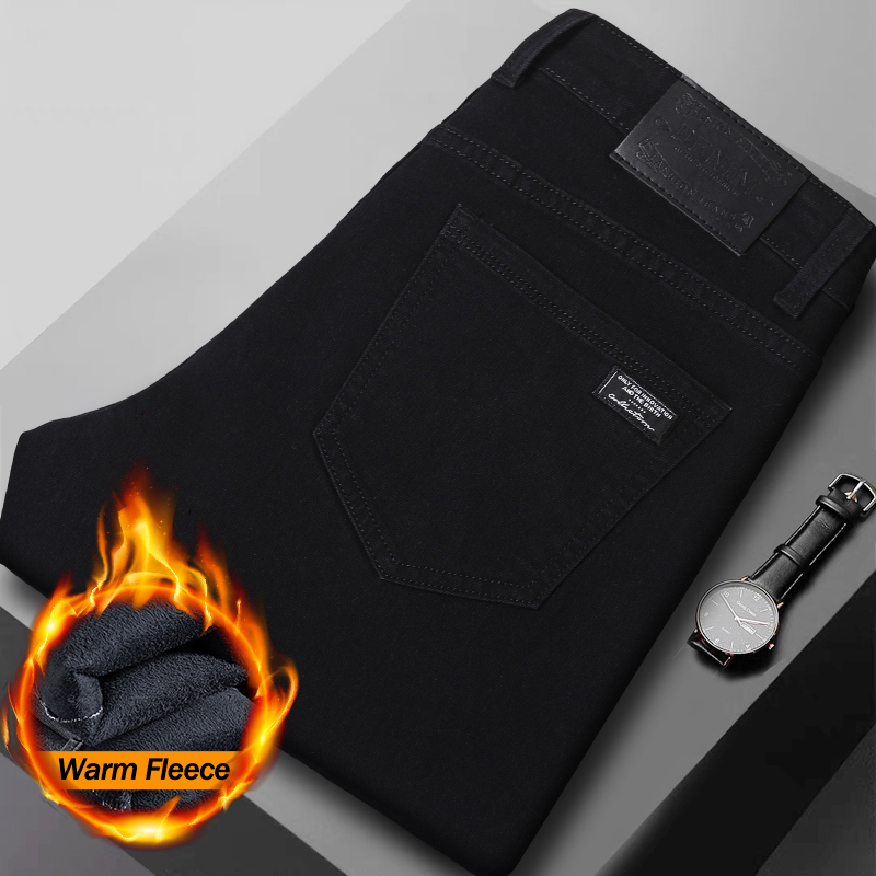Мужские зимние джинсы из флиса – обзор и цена Men'S Fashion Grey Jeans