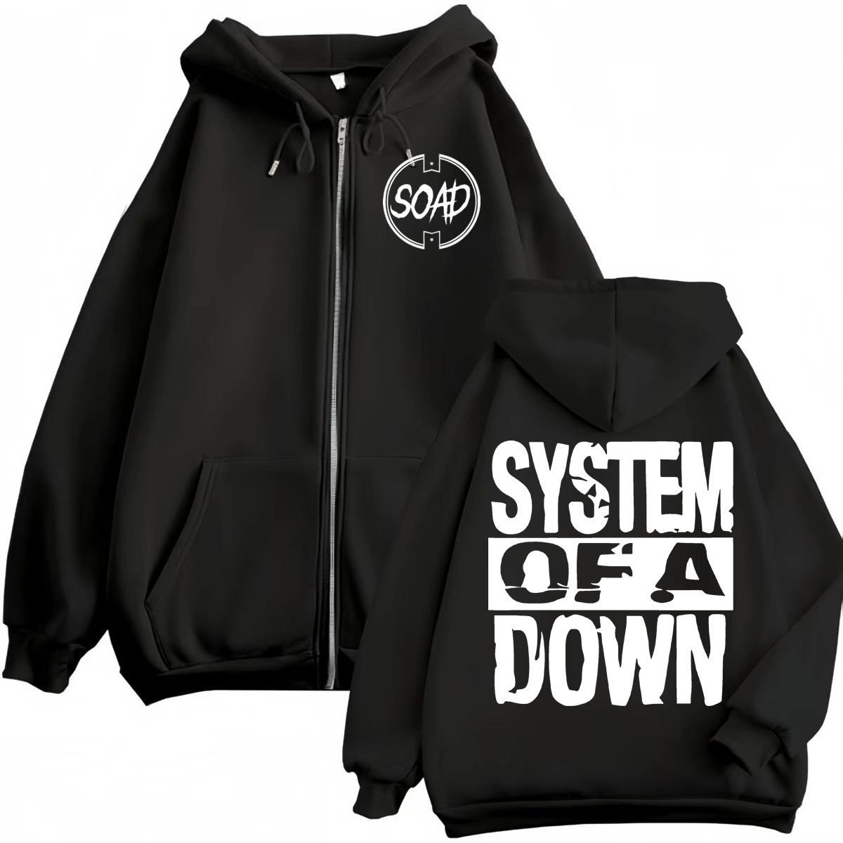 Толстовка на молнии с принтом  – обзор и цена Mens Fashion Zip Up Hoodies