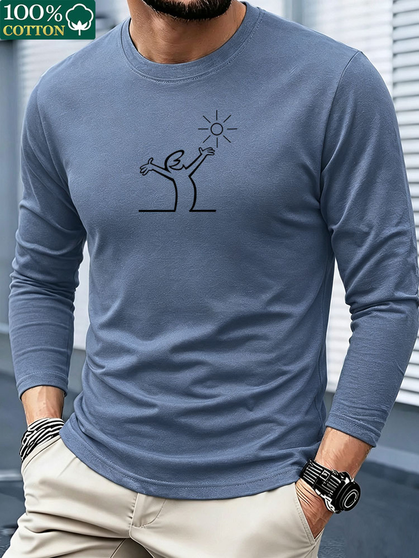 Мужская футболка с длинными ру – обзор и цена Mens Fashion Summer