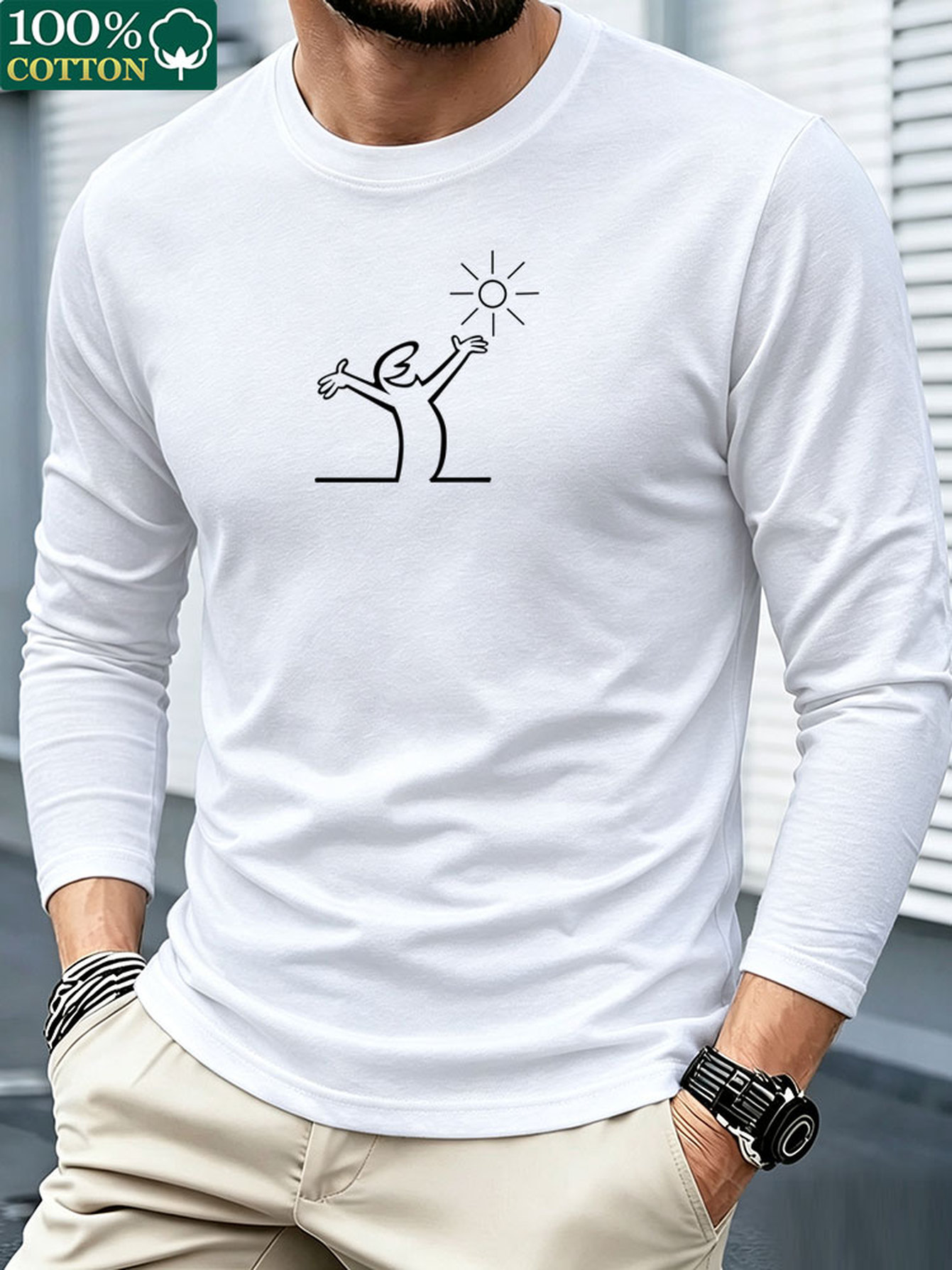 Мужская футболка с длинными ру – обзор и цена Mens Fashion Summer